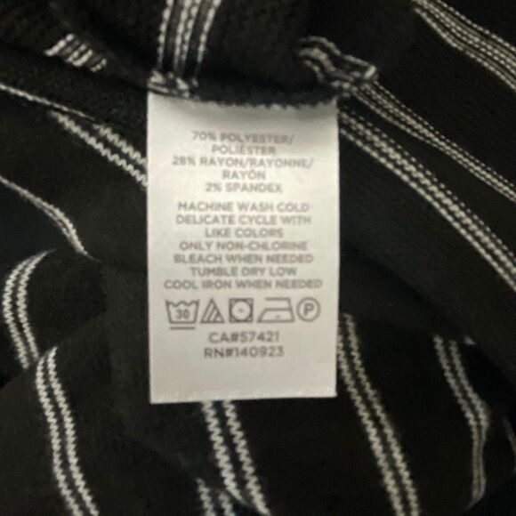 LOFT Petite Striped Bow Accent Long Sleeve Top XXS - Picture 7 of 7